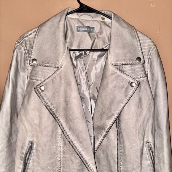 Bagatelle Women's Tan Faux Leather Motorcycle Jacket - XL - Picture 6 of 8